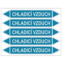 Značení potrubí, chladicí vzduch